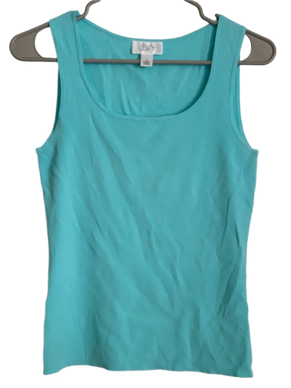 LOFT Women’s Turquoise Sleeveless Rayon Nylon Tank Top